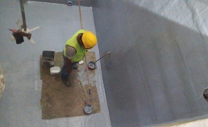 Installation Of Tank Lining for Aluminium Sulphate Tank — photo 2